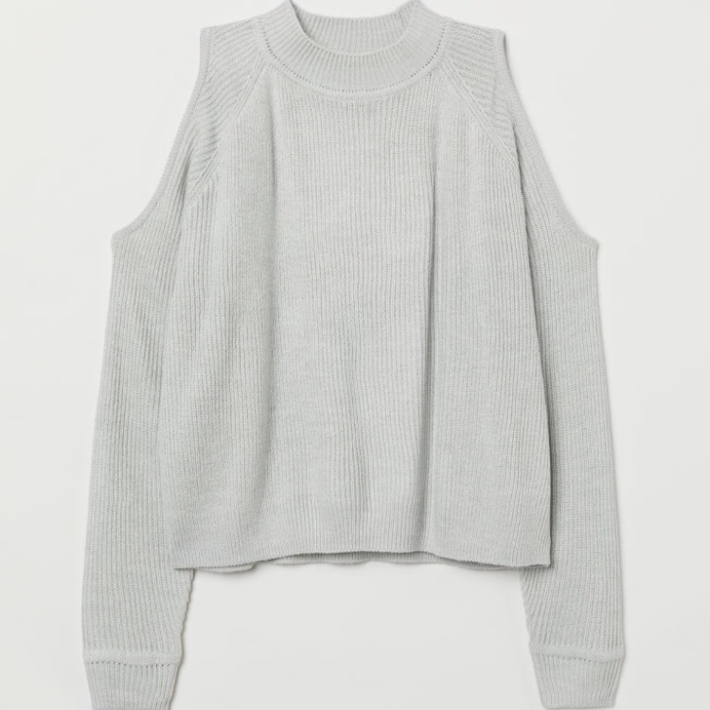 H&M Gray Mock Turtleneck Sweater